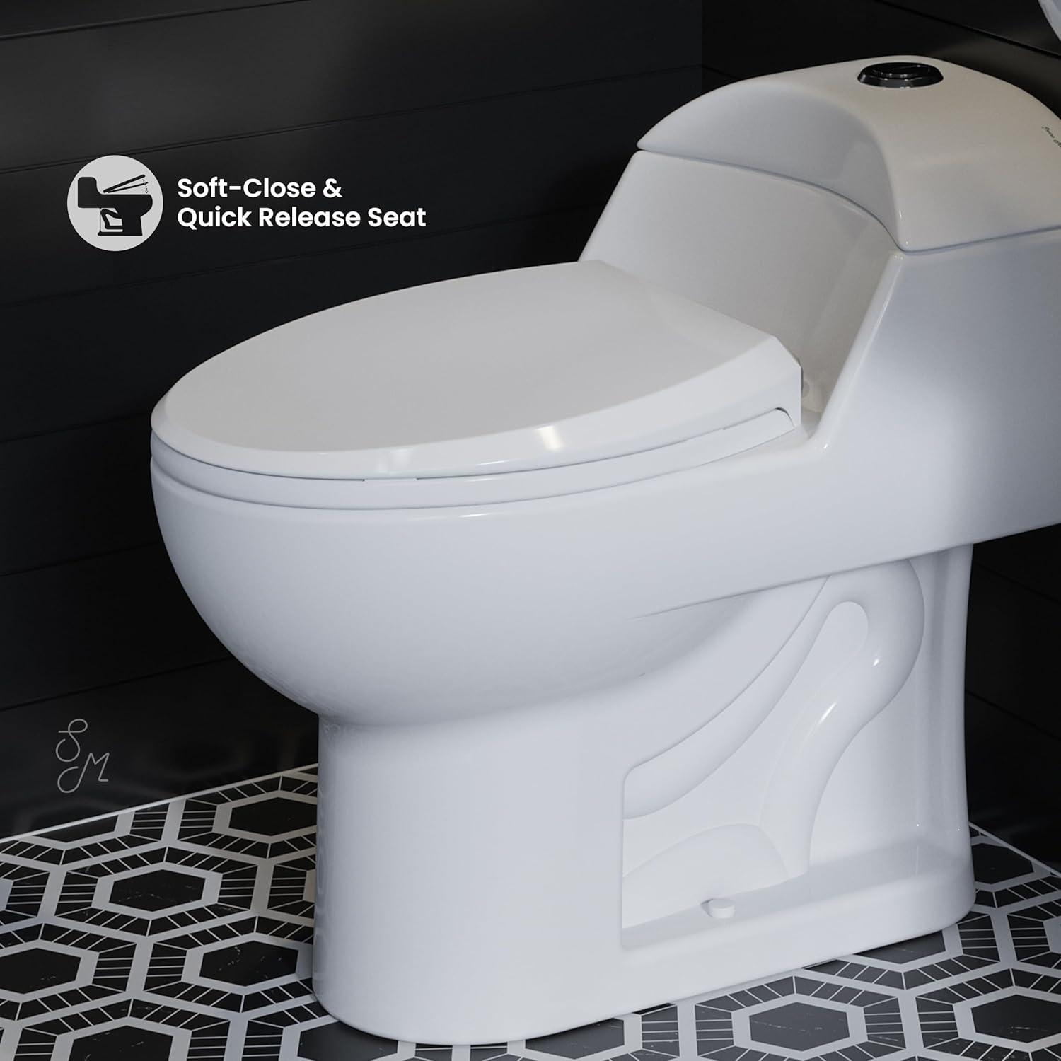 Château One Piece Elongated Toilet Dual Flush, 1.1/1.6 gpf