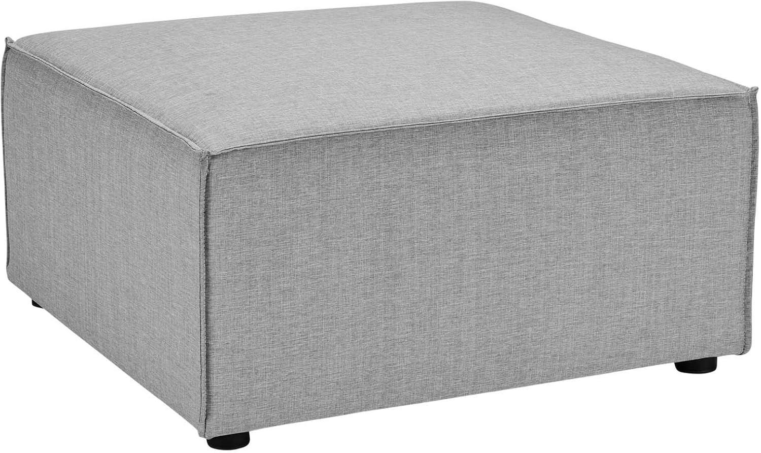 Gray Aluminum Outdoor Upholstered Sectional Ottoman