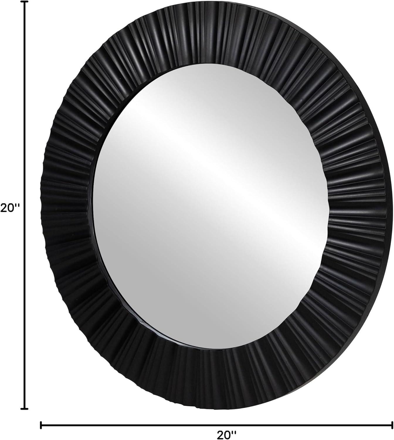 Northlight Seasonal Elegant 20" Contemporary Fluted Round Mirror Wall Decor