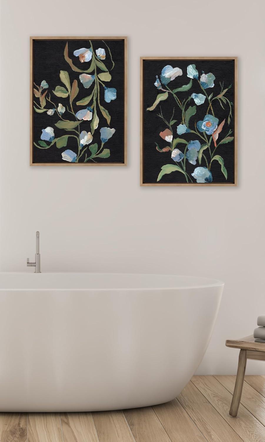 Kate & Laurel All Things Decor 18"x24" (Set of 2) Sylvie Foliage I and III Framed Canvas Arts by Nikita Jariwala Gold