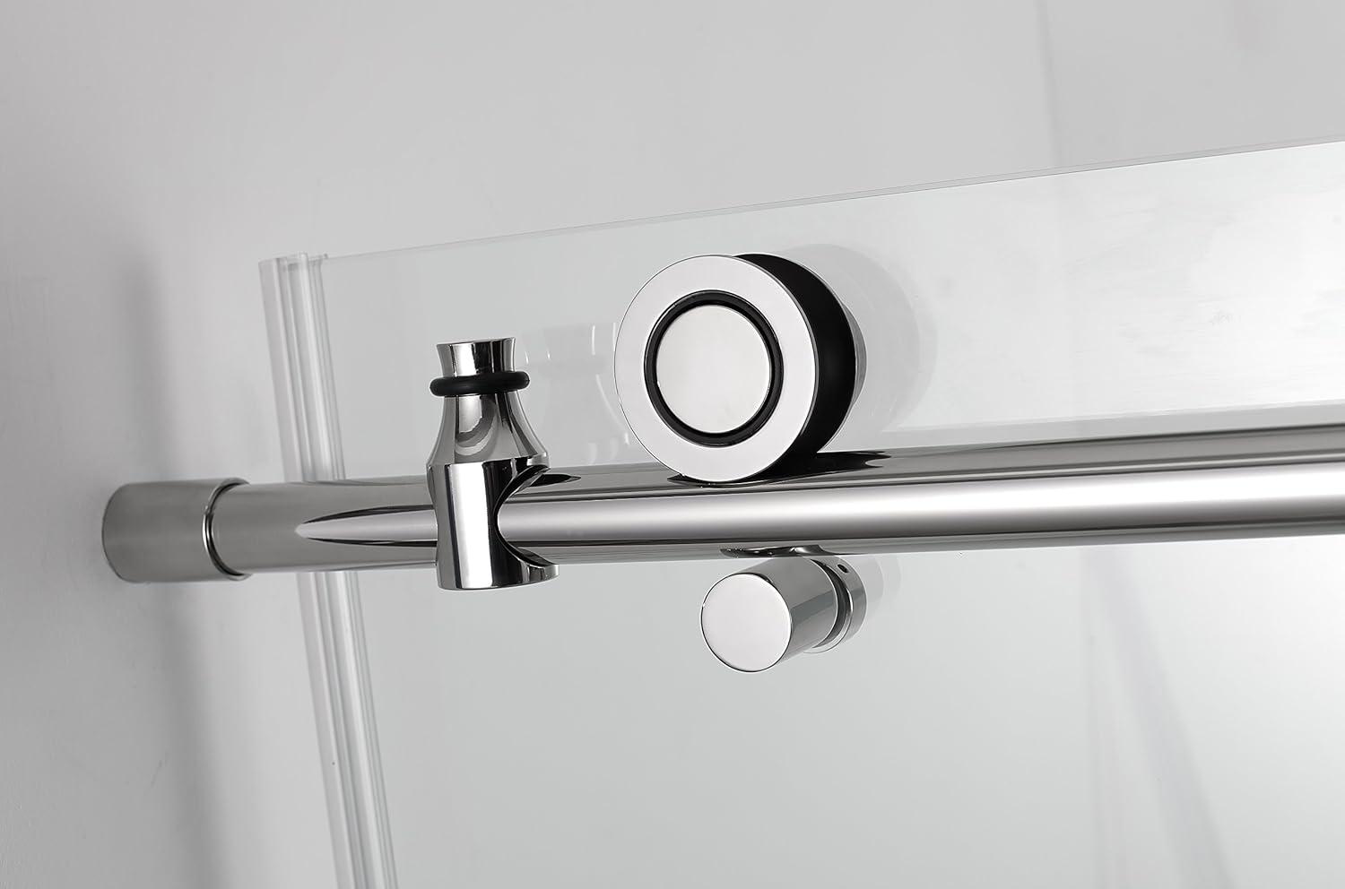 Coraline XL 44" - 48" W x 36" D x 80" H Frameless Rectangle Sliding Shower Enclosure