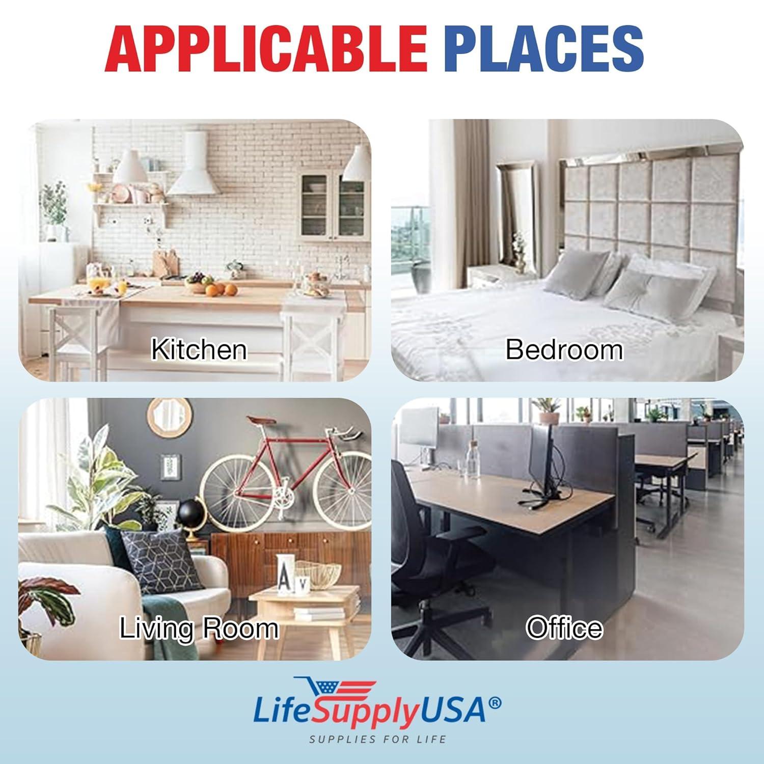 LifeSupplyUSA True HEPA Filter Replacement Compatible with HoMedics Filter Replacement AF-100FL, 100 CADR Air Purifier