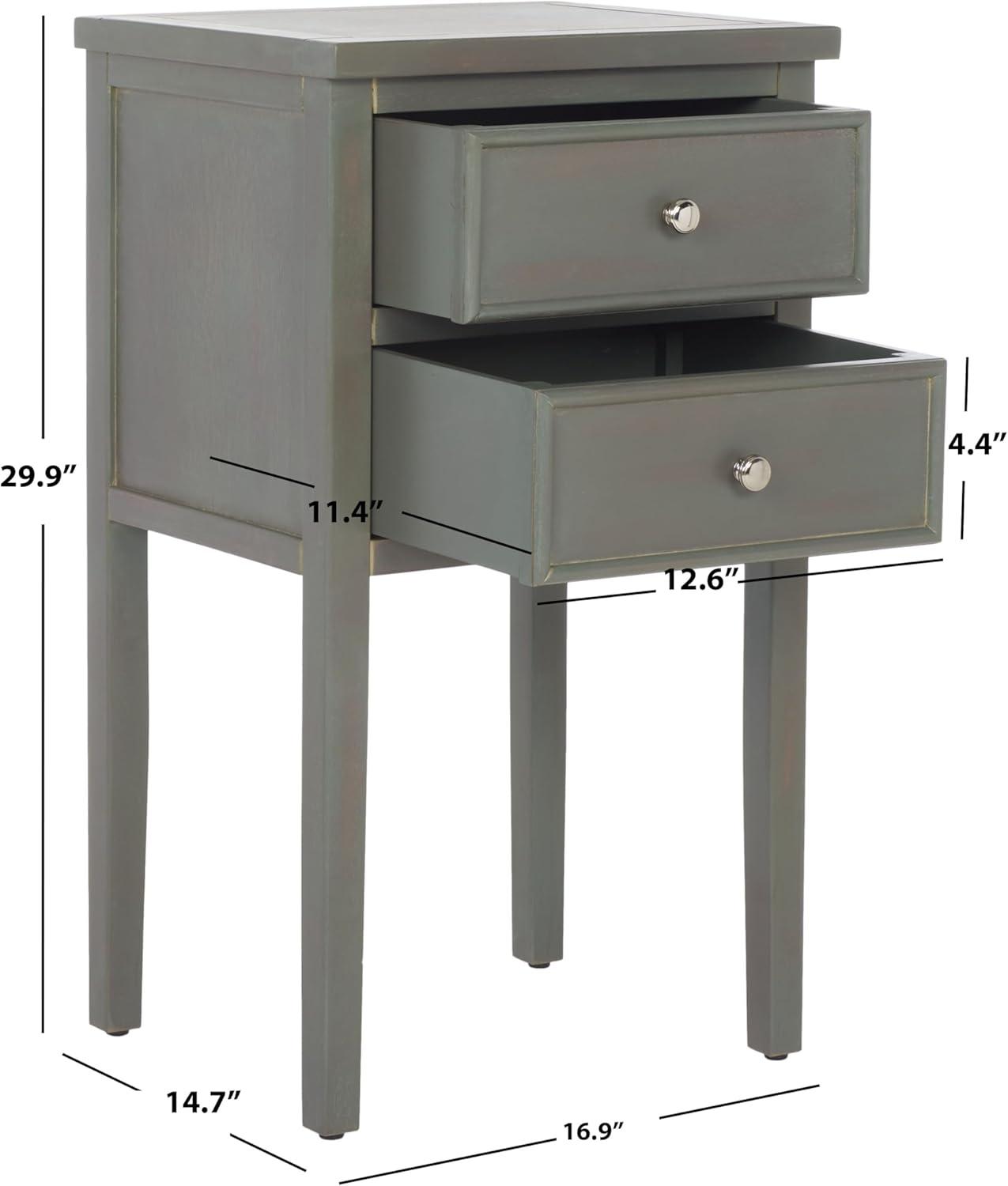 Toby Accent Table with Storage Drawers  - Safavieh