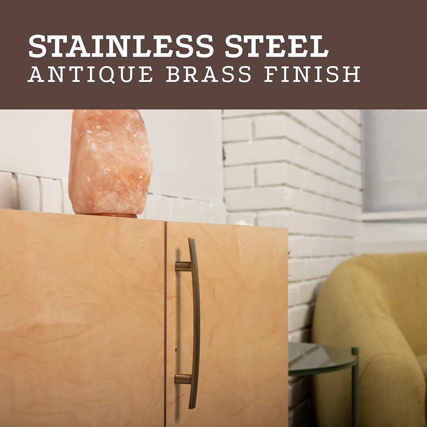 Aviano Hardware Modern Curved Subtle Arch Handle Pull- 10 Pack, Brown