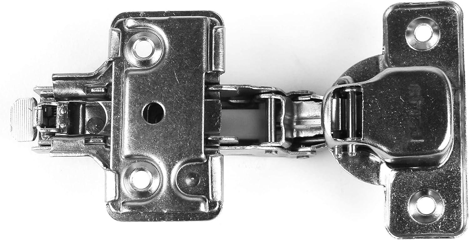 Berta (20 Pieces) Half Overlay Soft Close Frameless Hinges, 110 Degree 6-Ways 3-Cam Adjustment Concealed Kitchen Cabinet Door Hinges