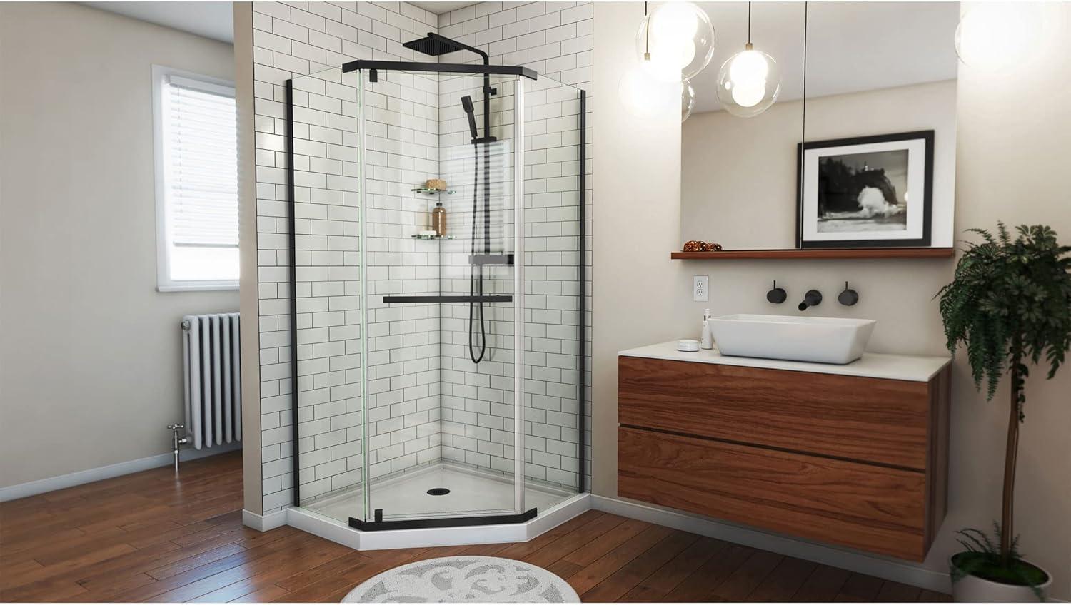 DreamLine Prism 38 1/8 in. x 72 in. Frameless Neo-Angle Pivot Shower Enclosure