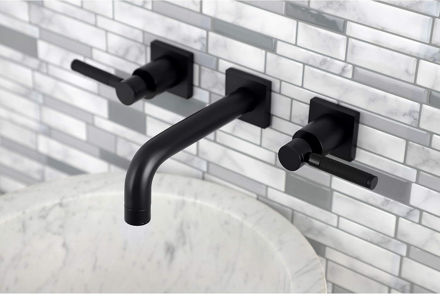 Kingston Brass Kaiser Two-Handle 3-Hole Wall Mount Bathroom Faucet