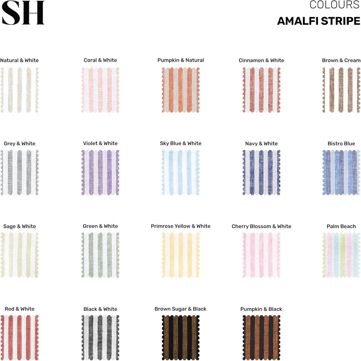 Solino Home Amalfi Stripe - 100% Pure Linen Tablecloth