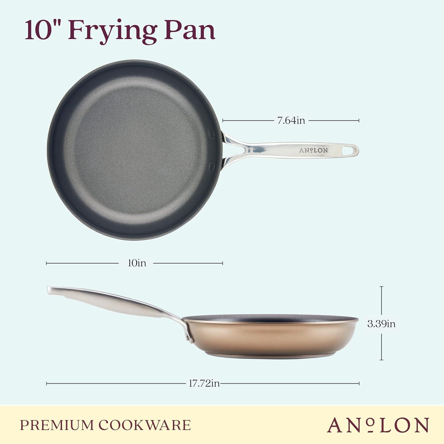 Anolon Ascend Hard Anodized Nonstick Frying Pan / Skillet, Induction Compatible