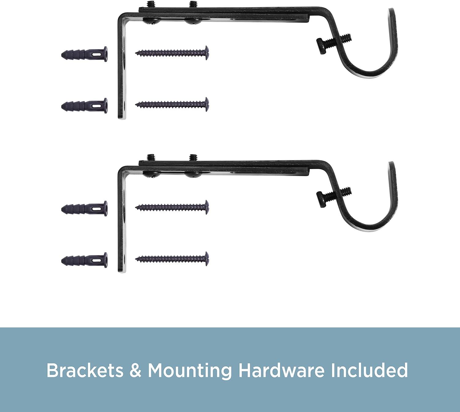 Kenney 3/4" Adjustable Brackets Curtain Rod Brackets & Reviews | Wayfair