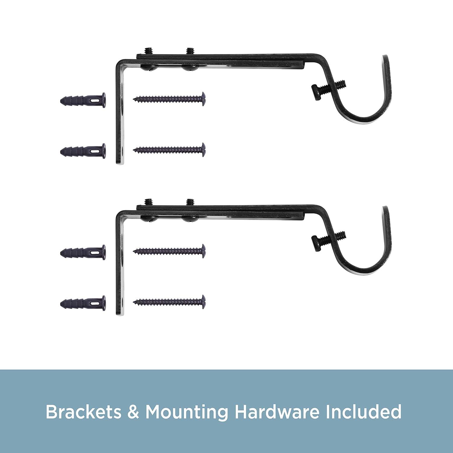 Kenney 3/4" Adjustable Brackets Curtain Rod Brackets & Reviews | Wayfair