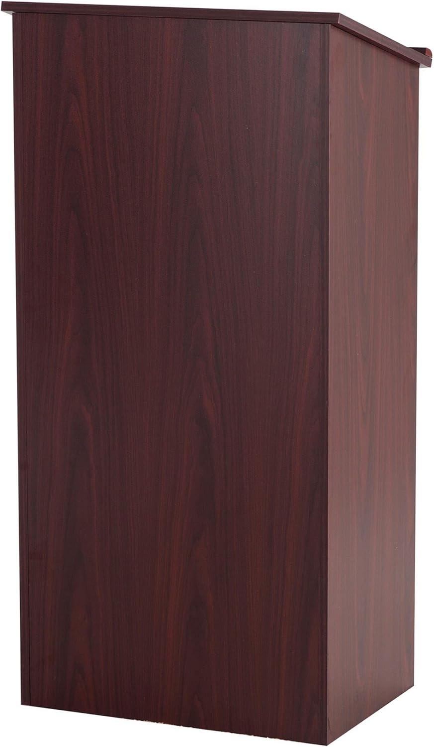 Safco Stand-Up Adjustable Shelf Lectern, 23 x 15.75 x 46, Mahogany