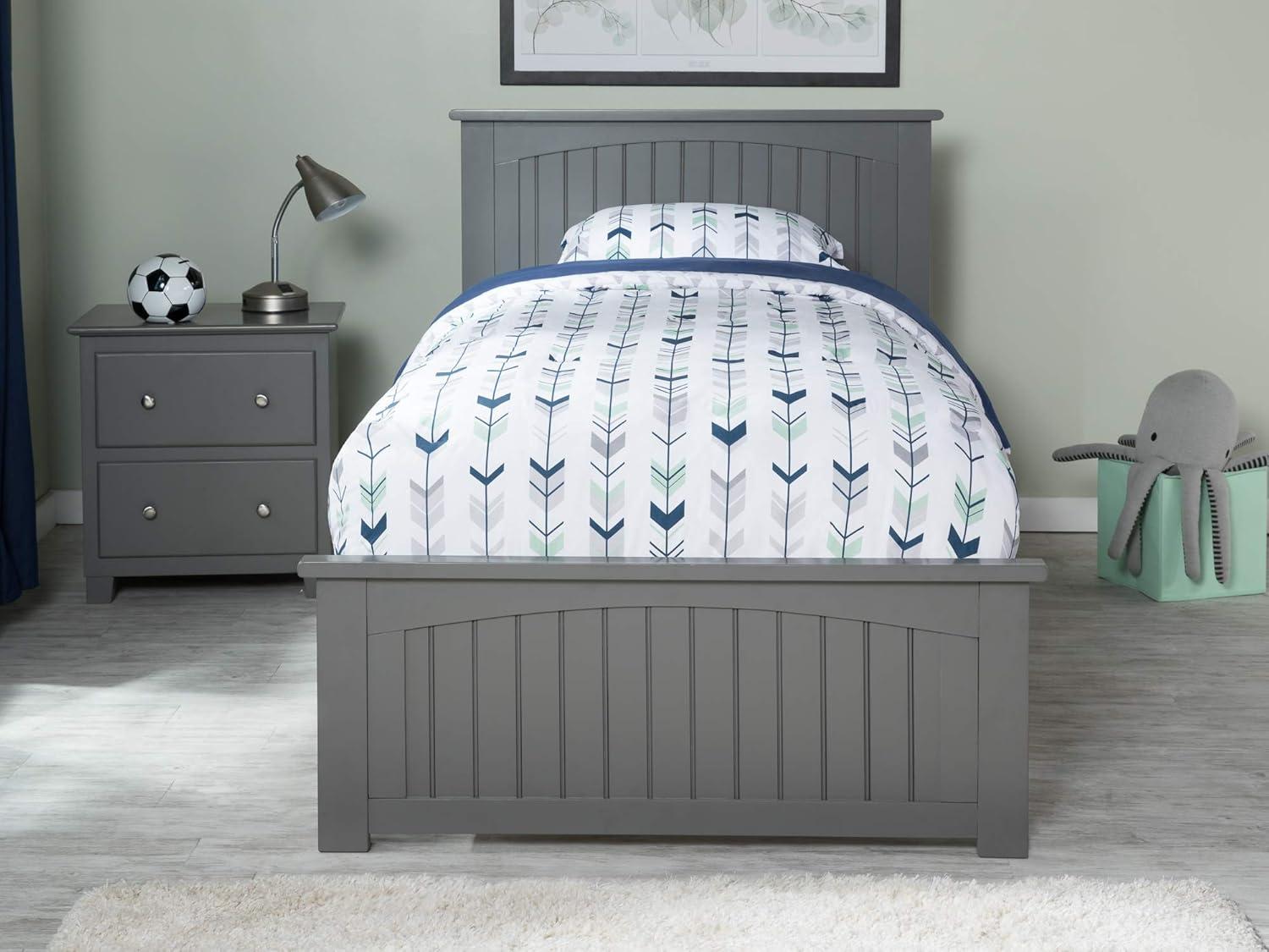 AFI Nantucket Twin Wood Platform Bed with Matching Footboard and Storage Drawers, Espresso