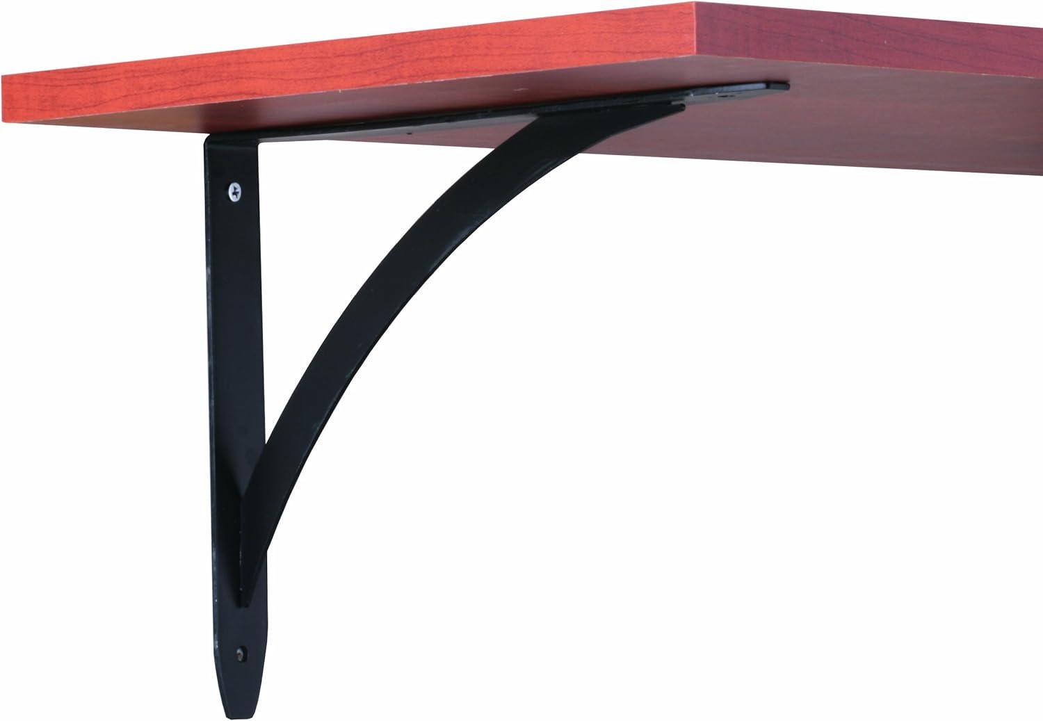 Black Steel 10-Inch Decorative Shelf Bracket