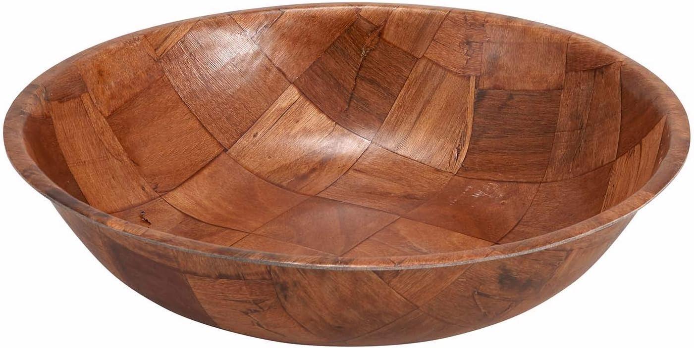 Winco Wooden Woven Salad Bowl - Pack of 1