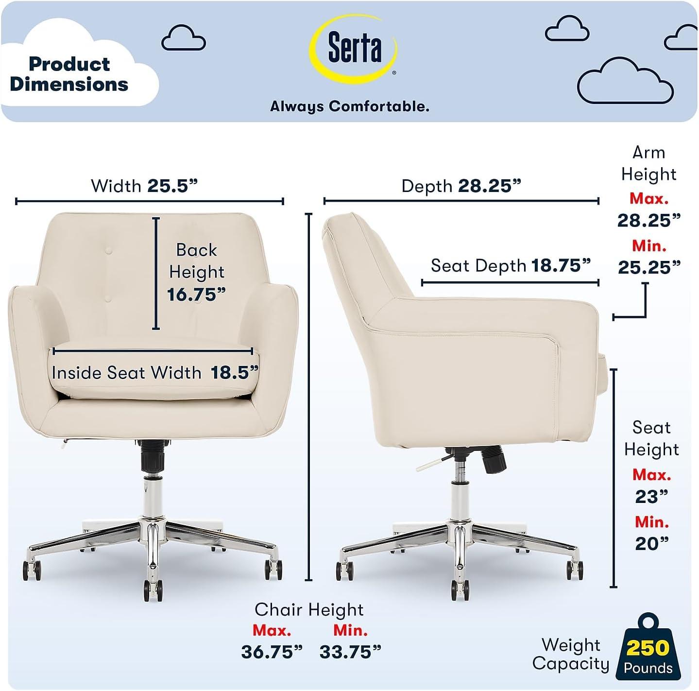 Style Ashland Home Office Chair - Serta