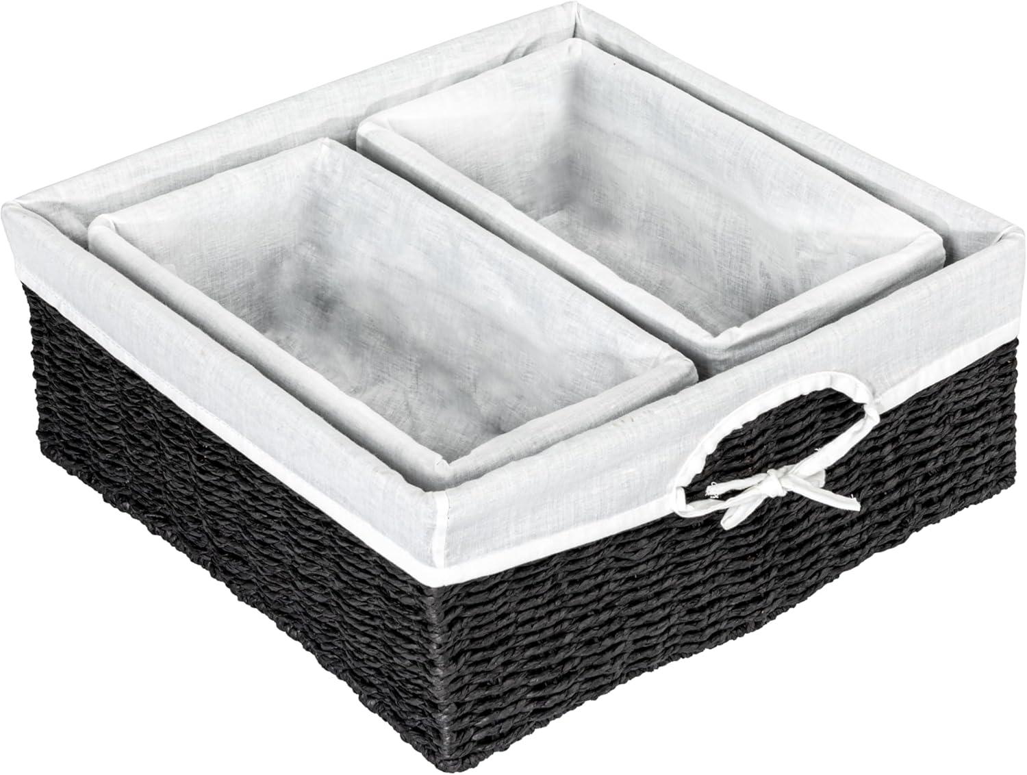 Wicker Coastal Wicker Basket - Set of 3