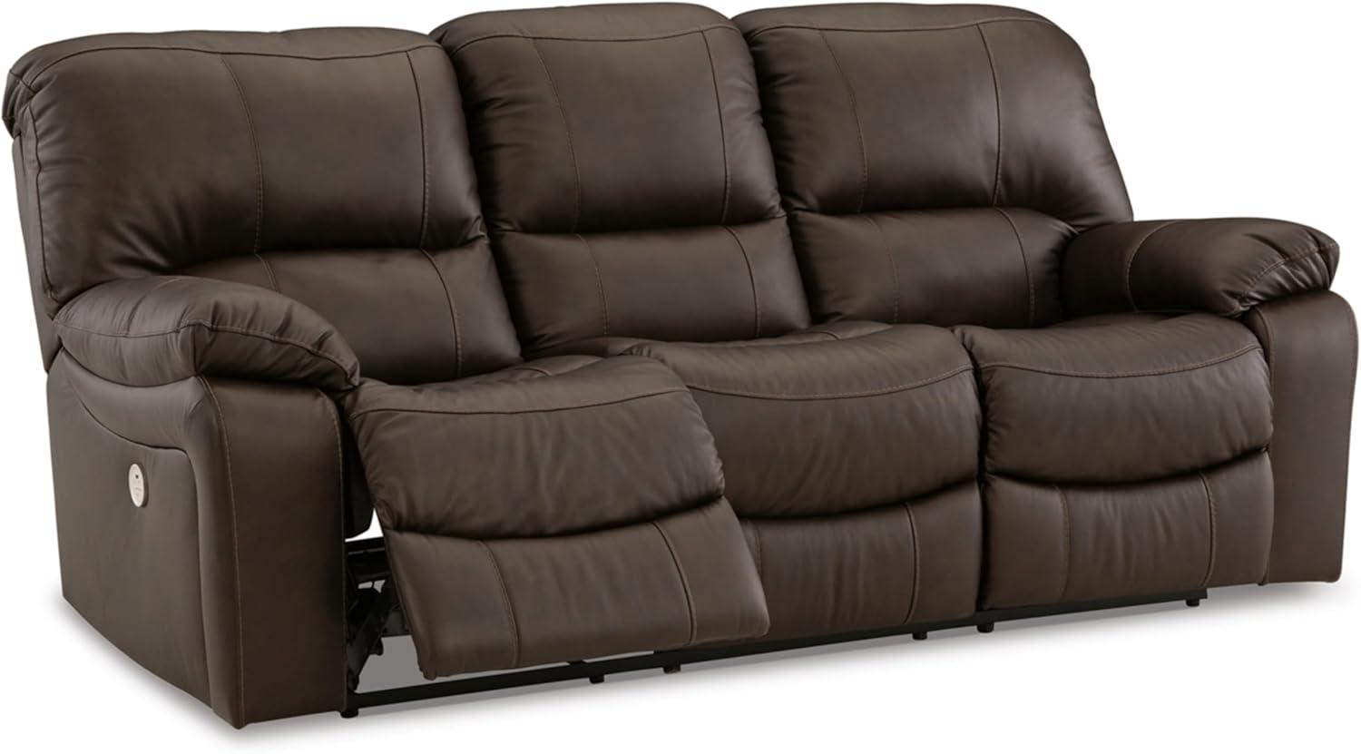 88" Leather Match Pillow top Arm Reclining Sofa