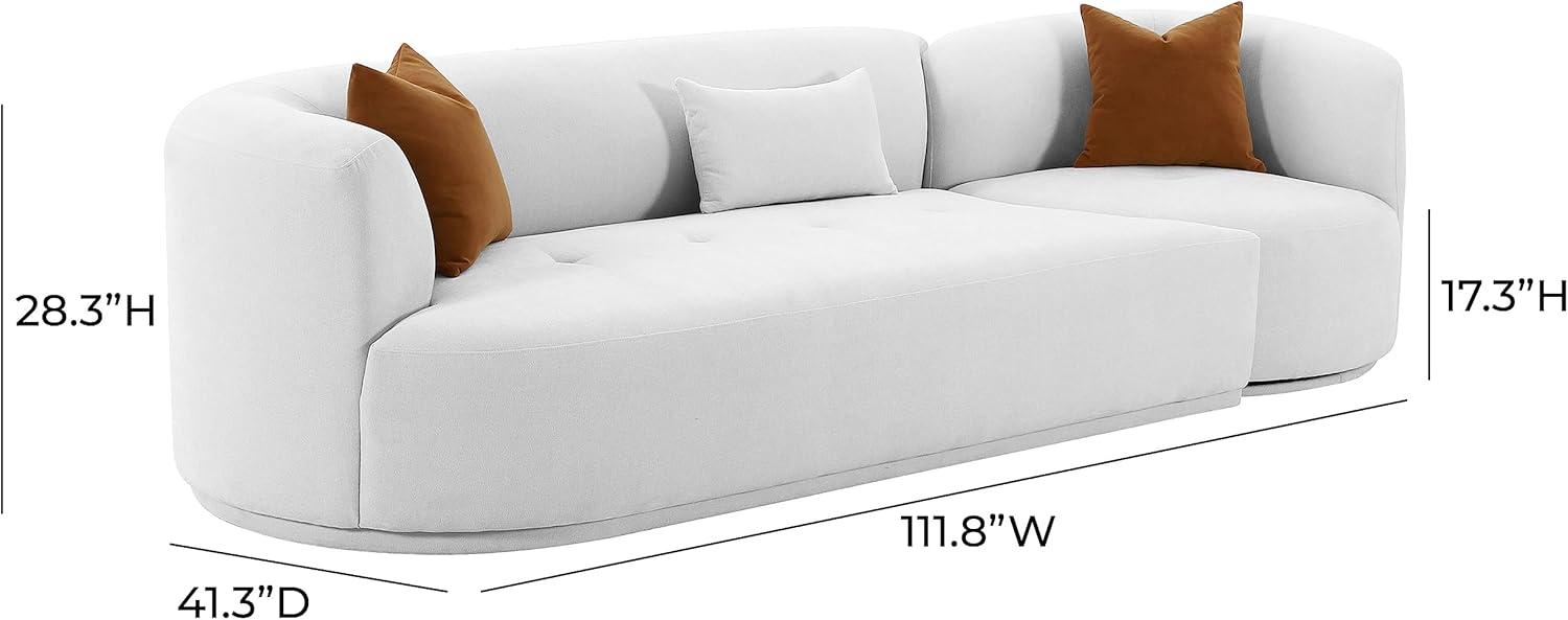 Fickle Boucle 2-Piece Modular RAF Sofa