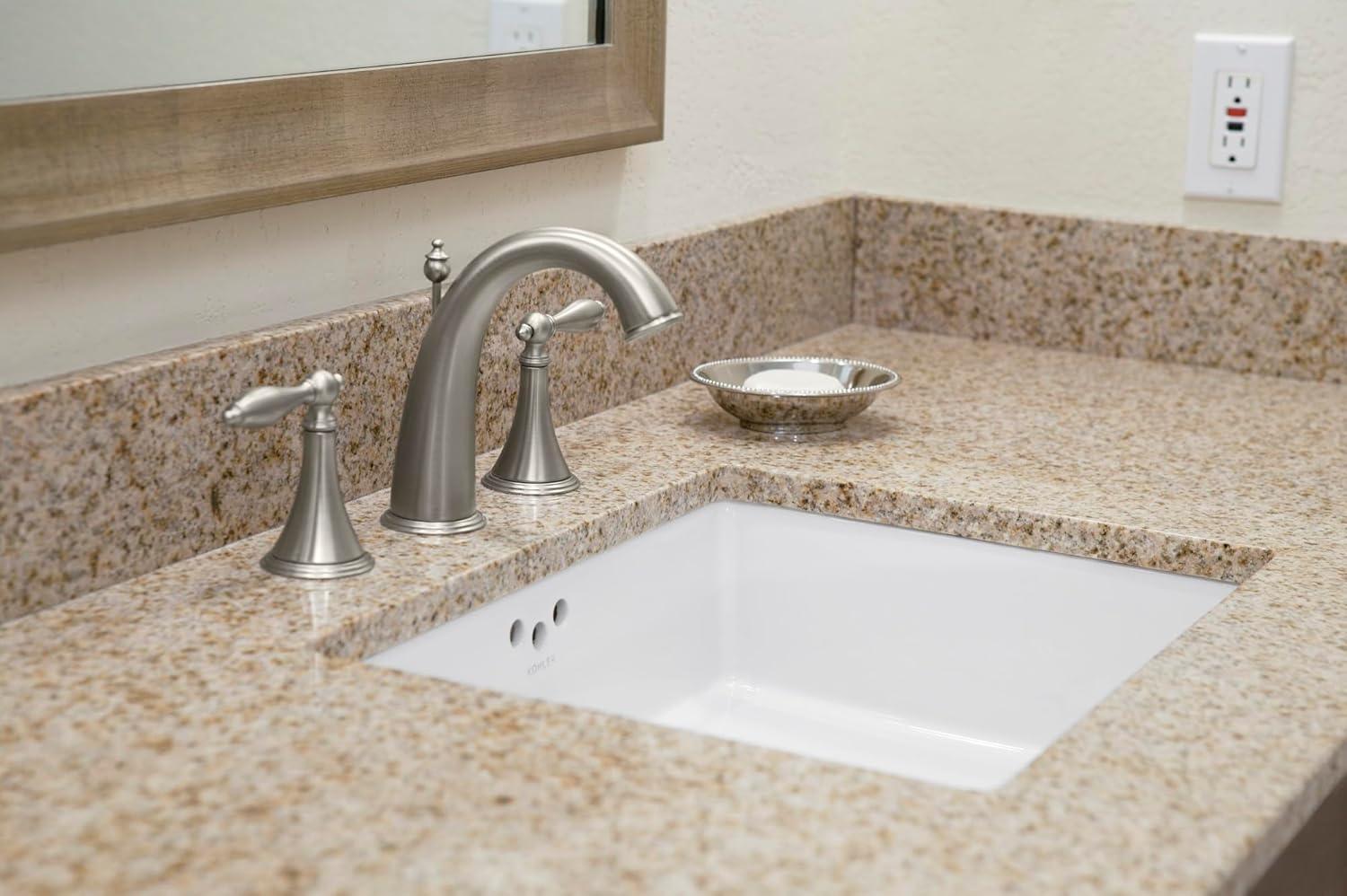 Kathryn® Vitreous China Rectangular Undermount Bathroom Sink and Overflow