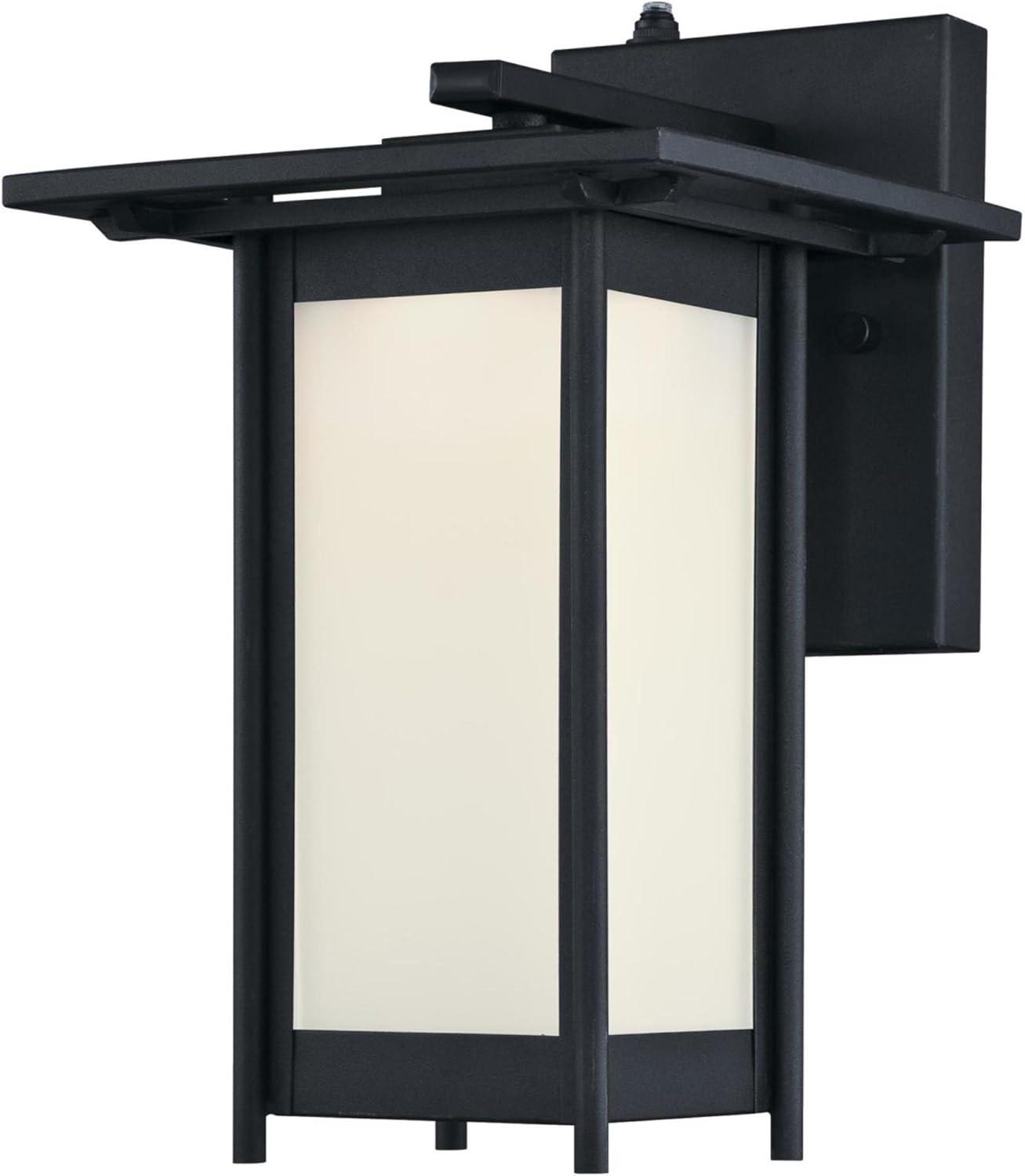 Westinghouse Lighting Westinghouse Clarissa One-Light Outdoor Wall Lantern 12 LED Textured Black Black Painted