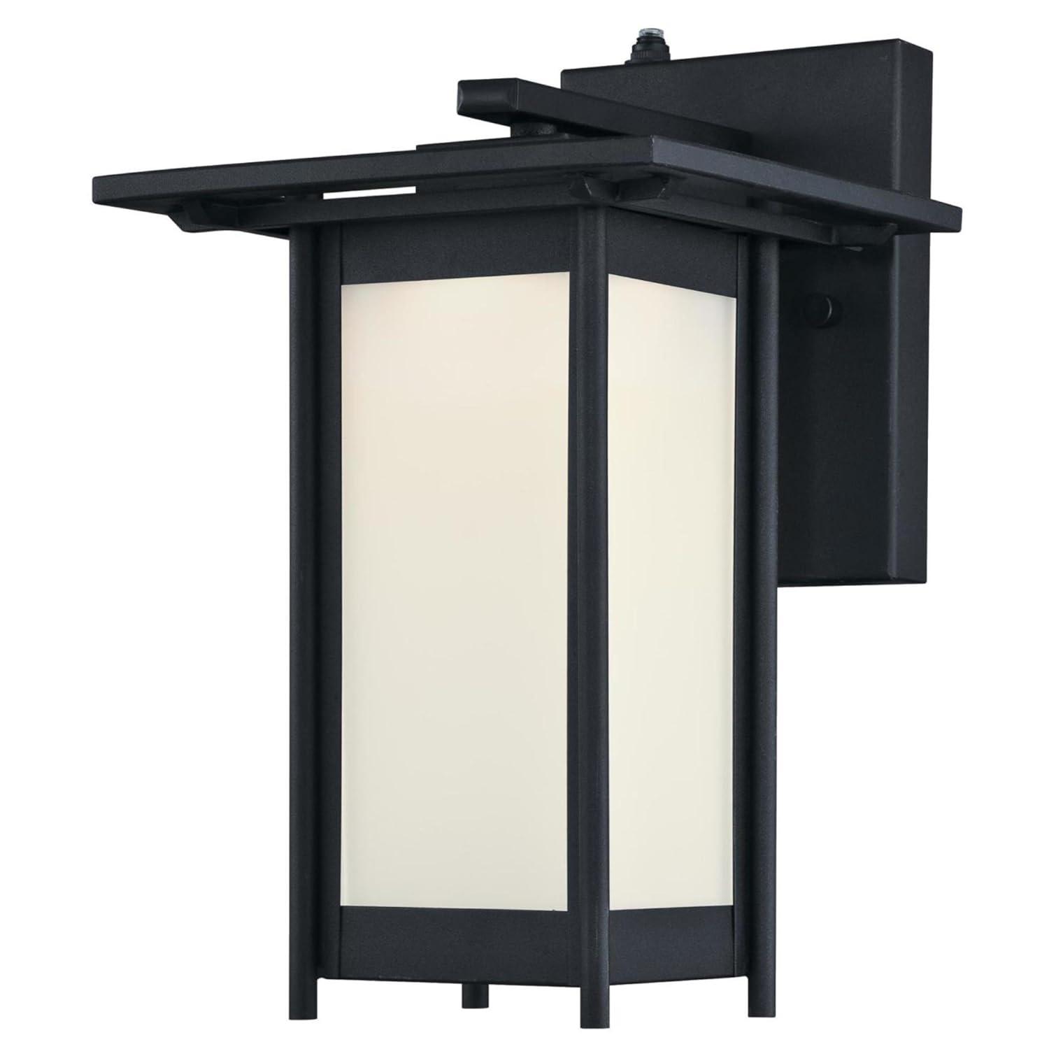 Westinghouse Lighting Westinghouse Clarissa One-Light Outdoor Wall Lantern 12 LED Textured Black Black Painted
