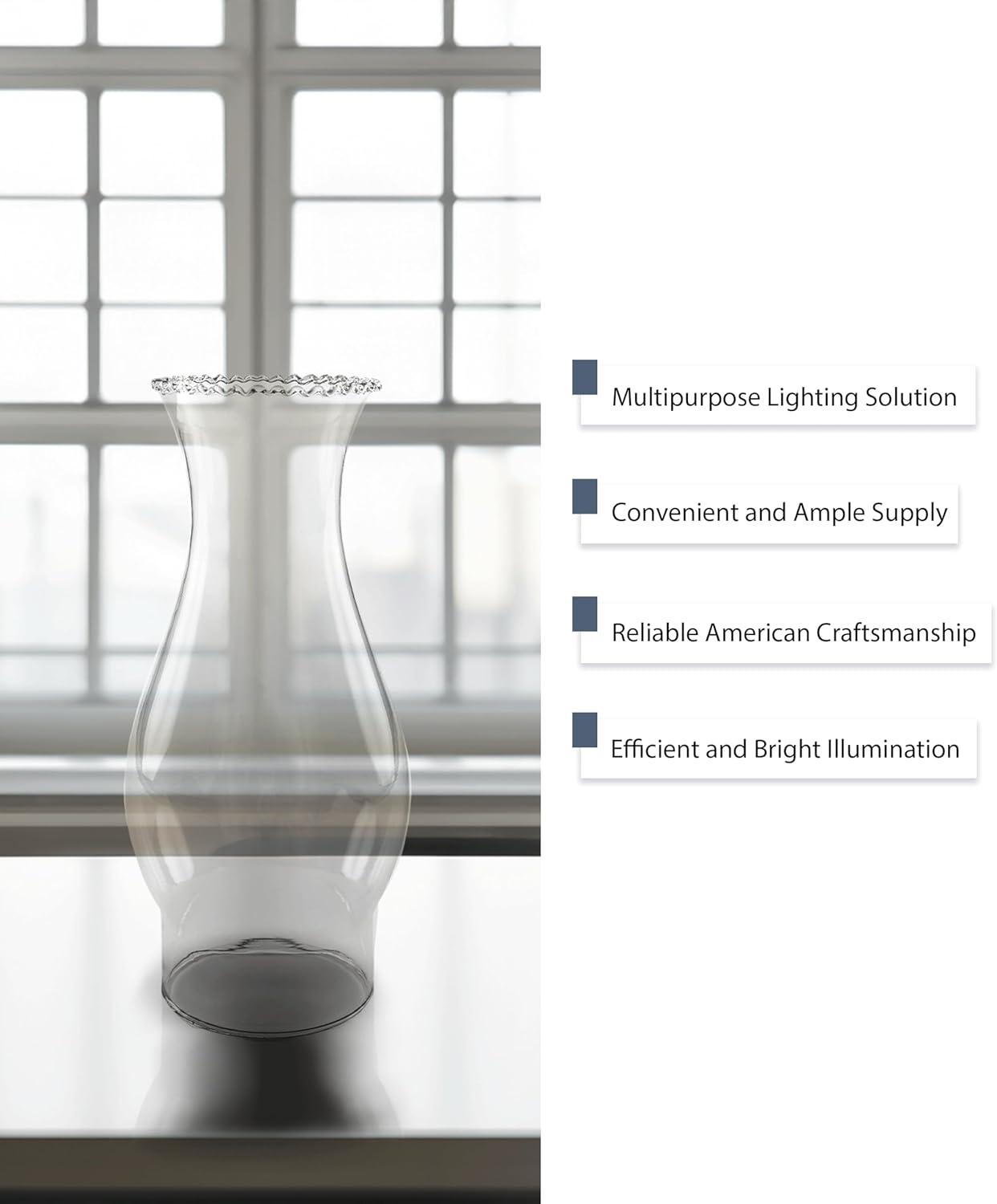 Light of Mine: 3" X 8.5" Crimp Top Oil Lamp Replacement Chimney (3" X 8 1/2")