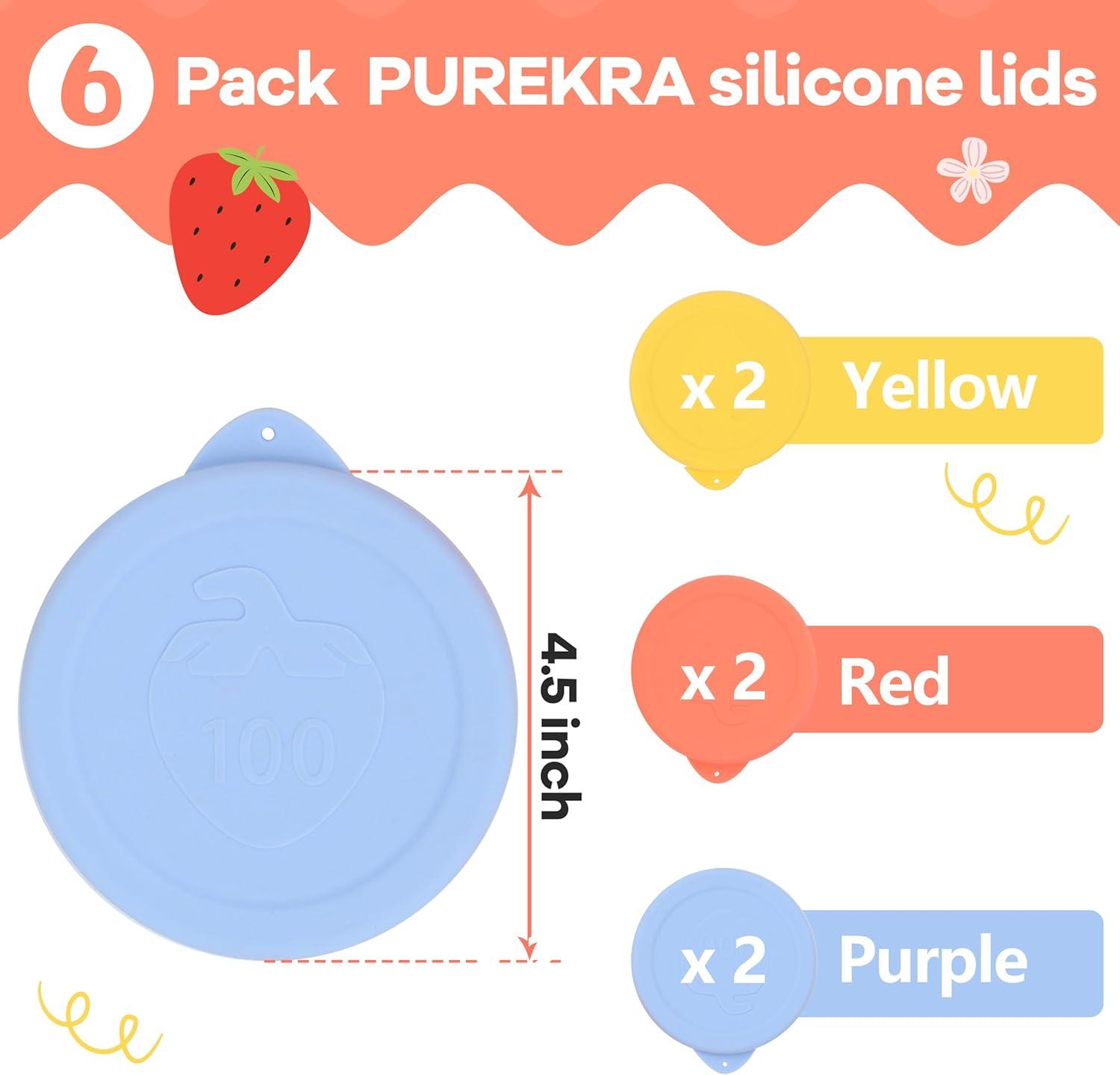 100mm Silicone Lids for Weck Jars，6 Pack Reusable Silicone Covers Replacement Lids for Weck Jars, Microwave & Dishwasher Safe, Fits Models 738, 739, 740, 741, 742, 743, 744, 745, 748, 974