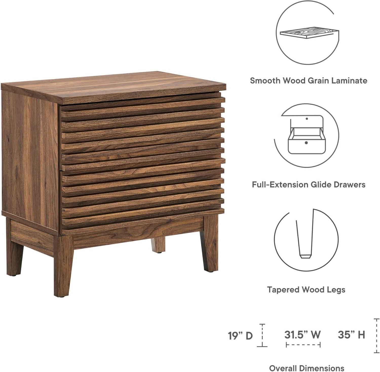 Merritt 5 Piece Upholstered Bedroom Set-MOD-6964-WAL