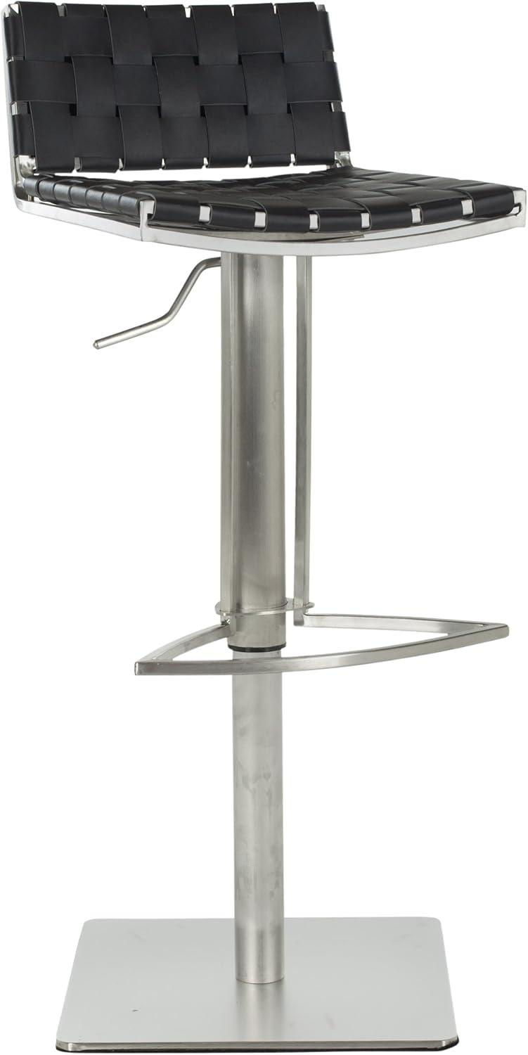 Mitchell Gas Lift Swivel Bar Stool - FOX3001 - Black - Safavieh Couture