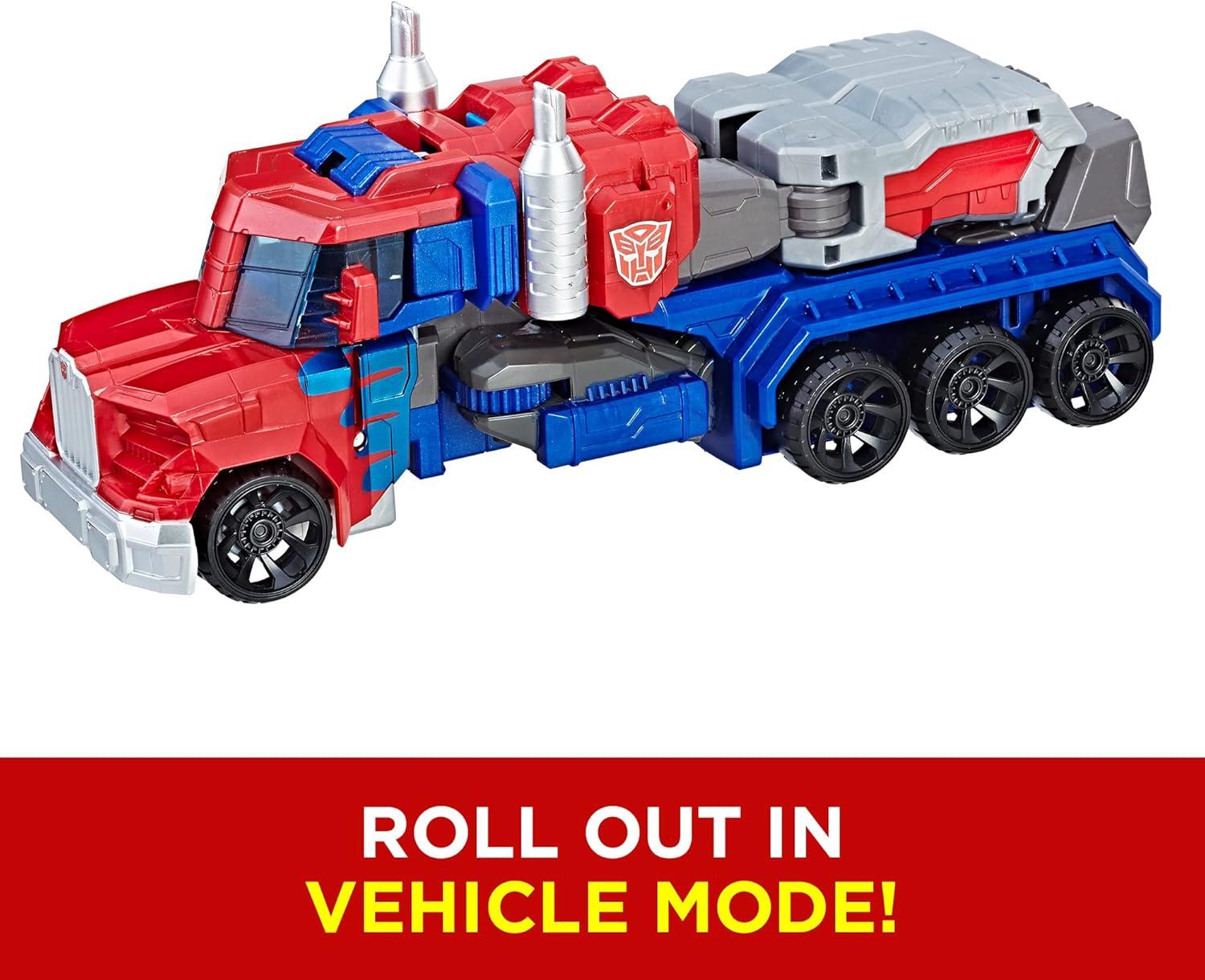 Transformers Toys Heroic Optimus Prime Action Figure - Timeless Large-Scale Figure, Changes into Toy Truck - Toys for Kids 6 and Up, 11-inch