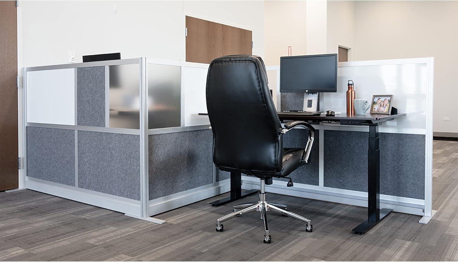 Stand Up Desk Store ReFocus Modular and Expandable Office Partition Wall System (70" W x 48" H Freestanding / Starter Divider Wall)