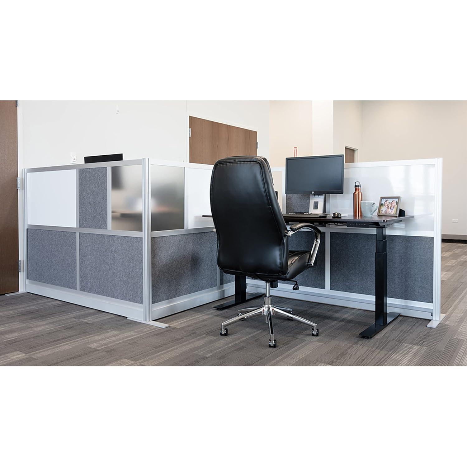 Stand Up Desk Store ReFocus Modular and Expandable Office Partition Wall System (70" W x 48" H Freestanding / Starter Divider Wall)