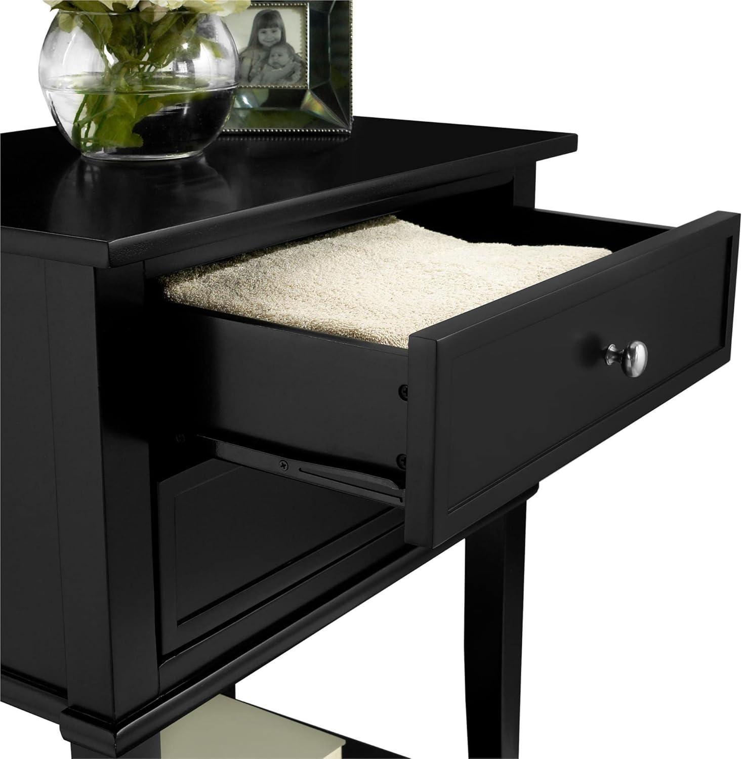 Ameriwood Home Franklin Nightstand Table with 2 Drawers and Lower Shelf