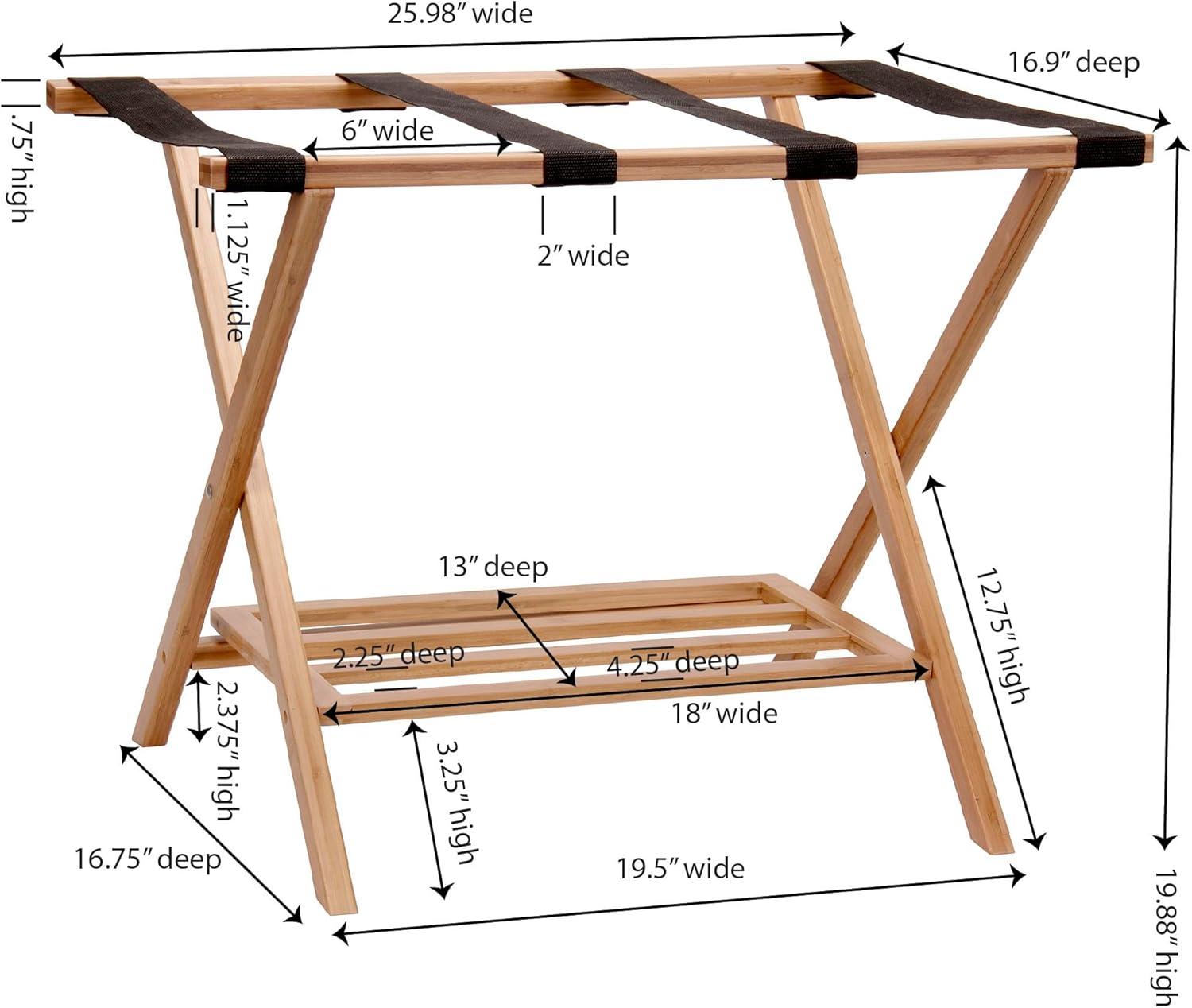 Folding Bamboo Luggage Rack