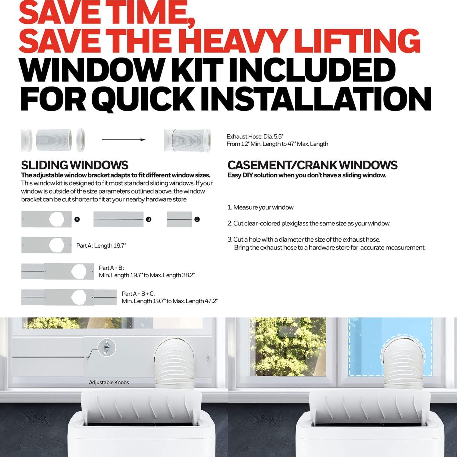 Honeywell 12000 BTU 115-Volt Portable Air Conditioner with Remote, White, HW2CESAWW9