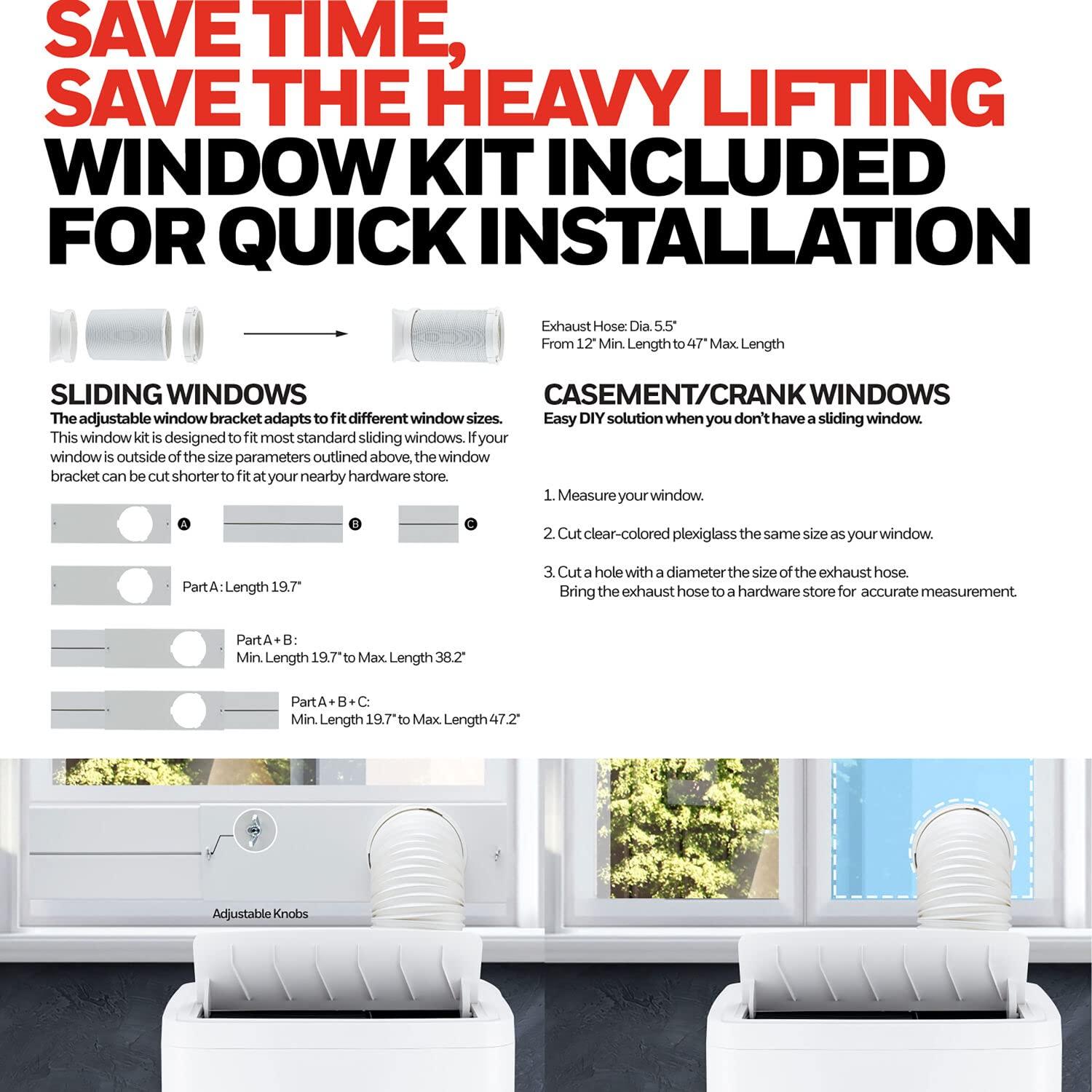 Honeywell 12000 BTU 115-Volt Portable Air Conditioner with Remote, White, HW2CESAWW9