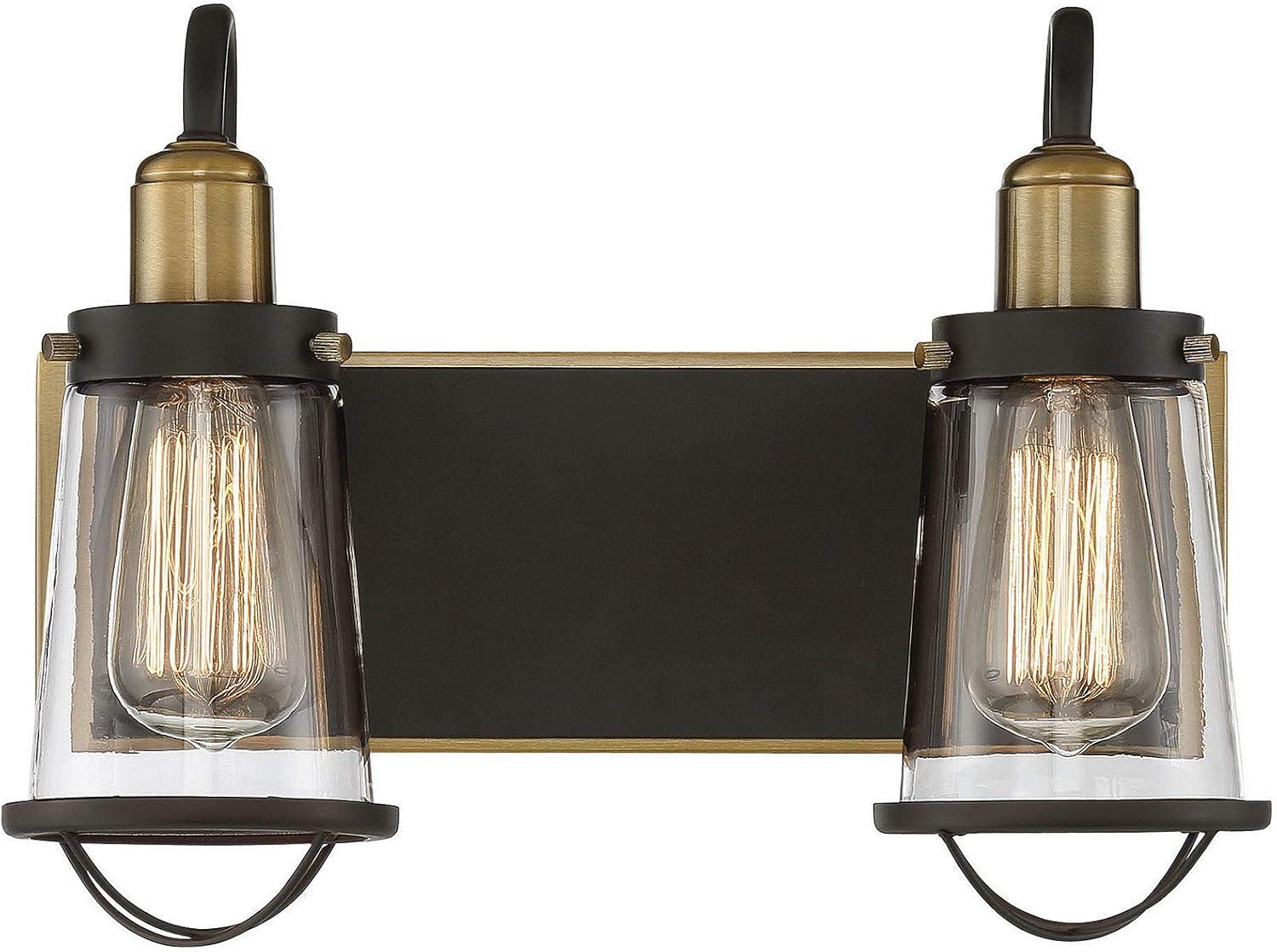 Savoy House Lansing 2 - Light Vanity in  English Bronze/Warm Brass