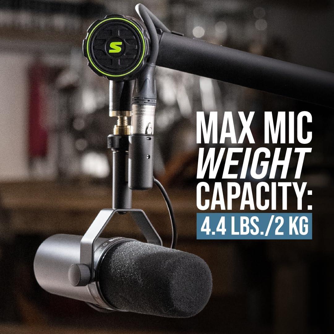 Shure Deluxe Articulating Desktop Mic Boom Stand with 360-Degree Rotation