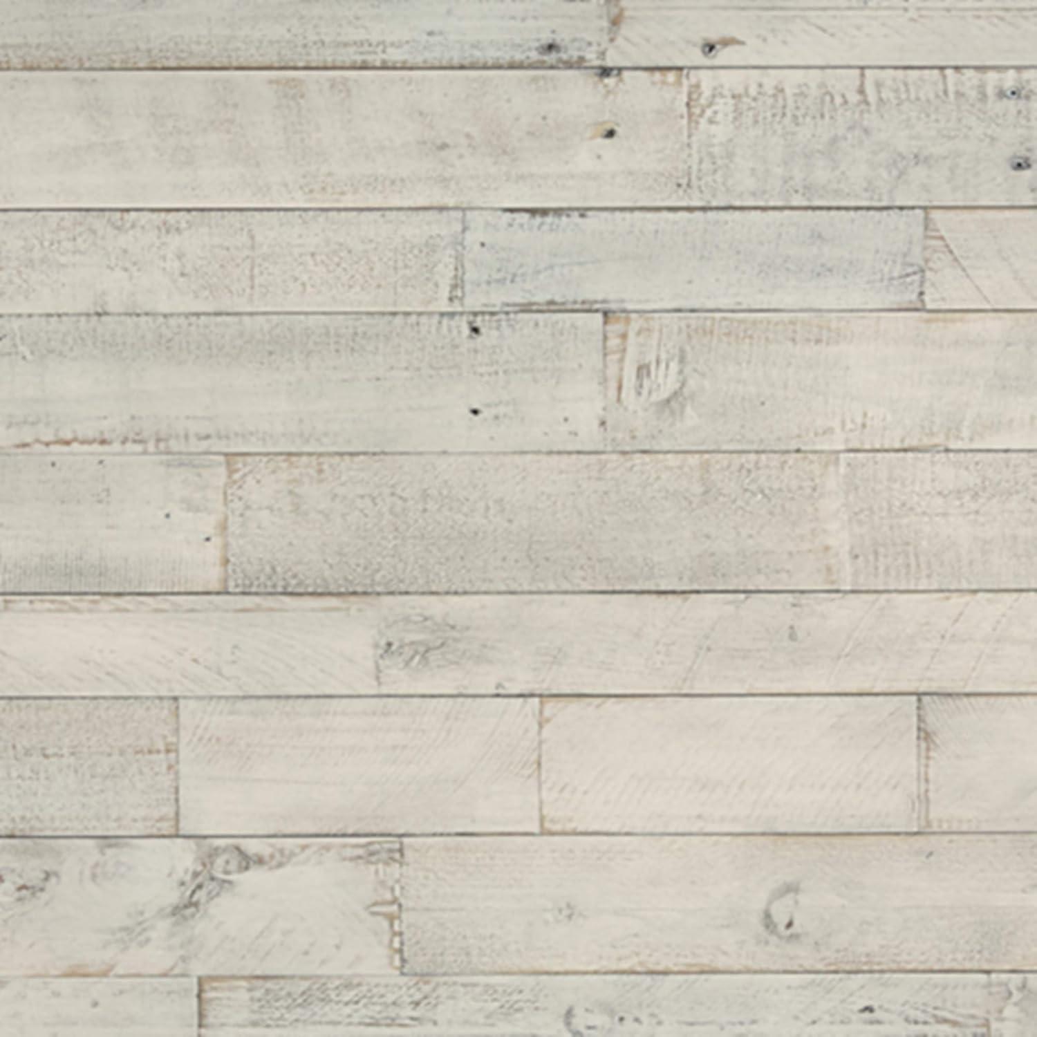 Shawnalore Rectangular Cocktail Table White Wash - Signature Design by Ashley: Solid Pine, Farmhouse Style, Storage Shelf