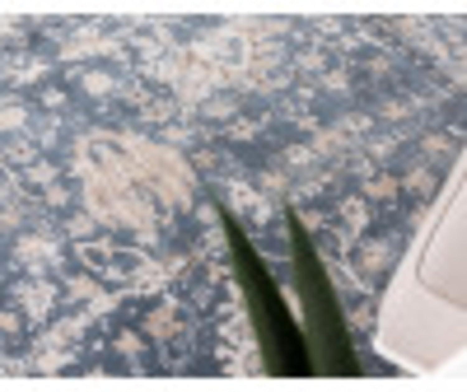 Unique Loom Portland Collection Area Rug - Central (4' 1" Square Blue/Beige)