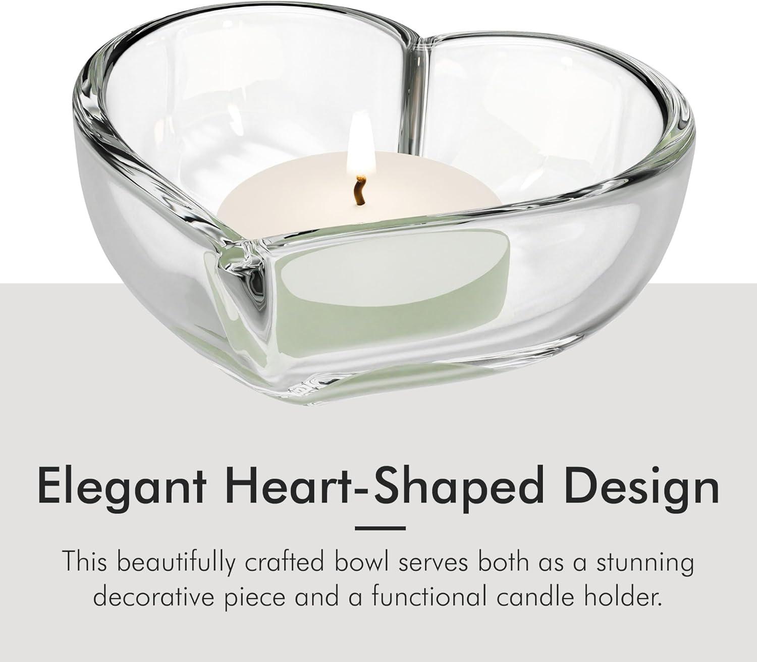 Heart 2.2'' H Crystal Tabletop Votive Holder with Candle Included