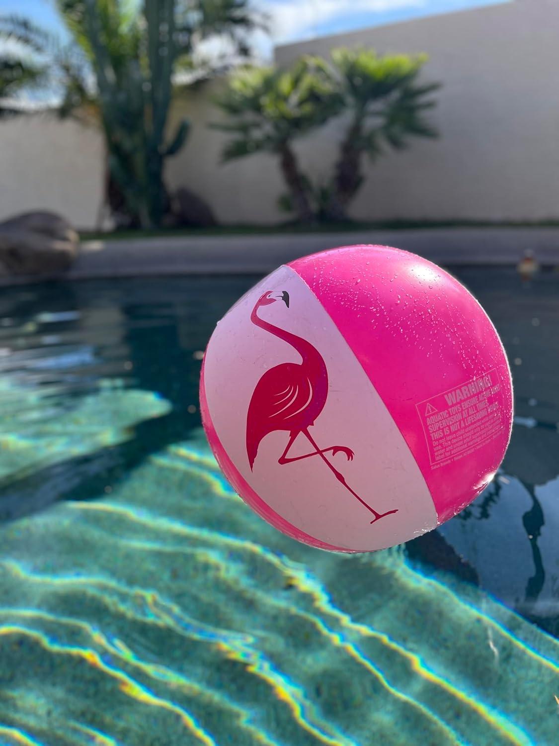 CocoNut Outdoor 27" Jumbo Beach Ball (3-Pack) - Pink Flamingo