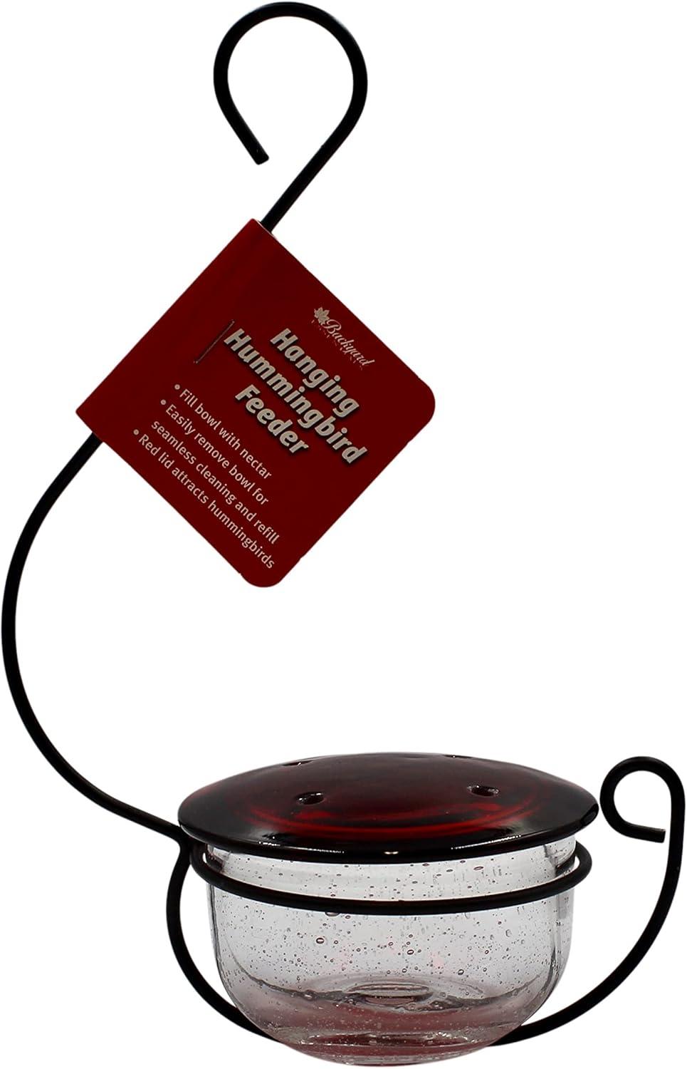 Backyard Essentials Clear Bubble Glass Hanging Hummingbird Feeder - 6 oz