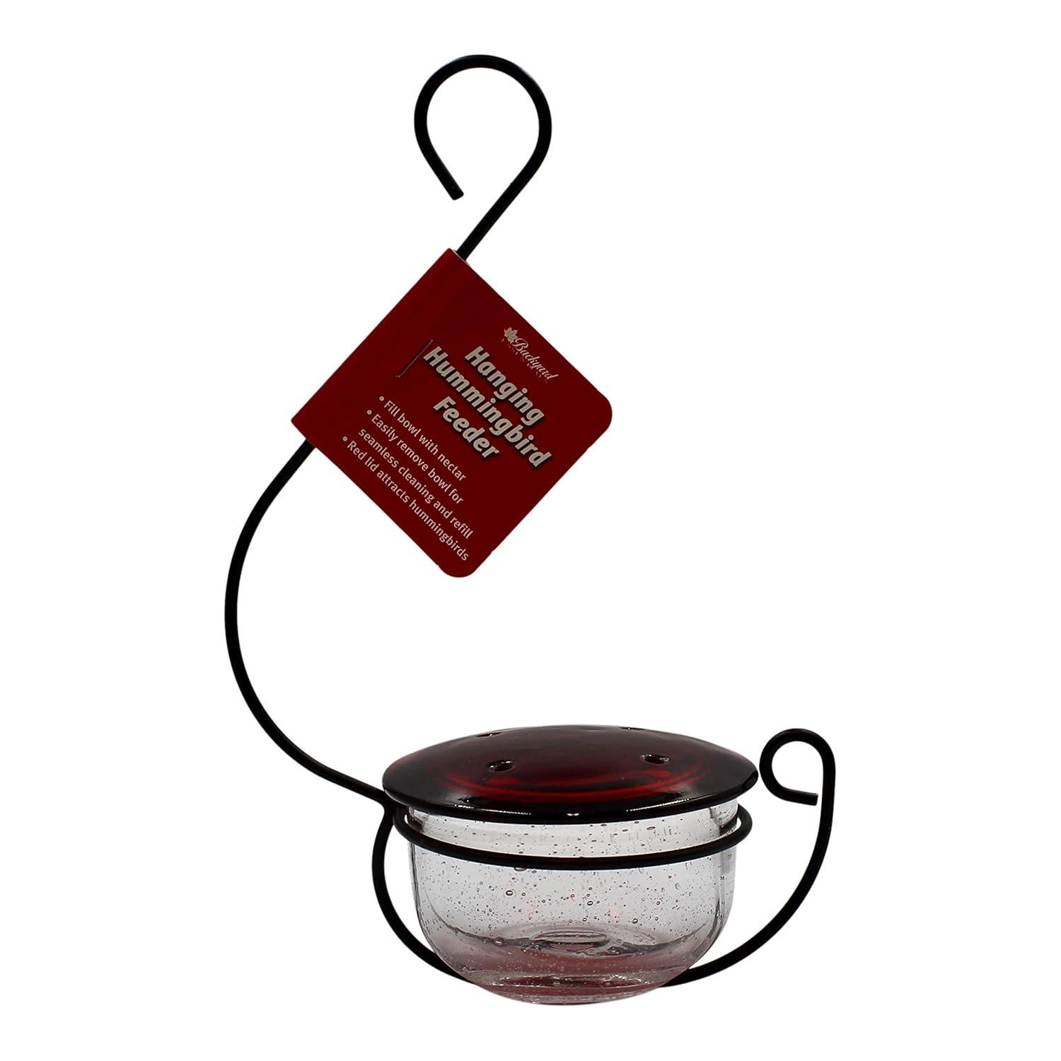 Backyard Essentials Clear Bubble Glass Hanging Hummingbird Feeder - 6 oz