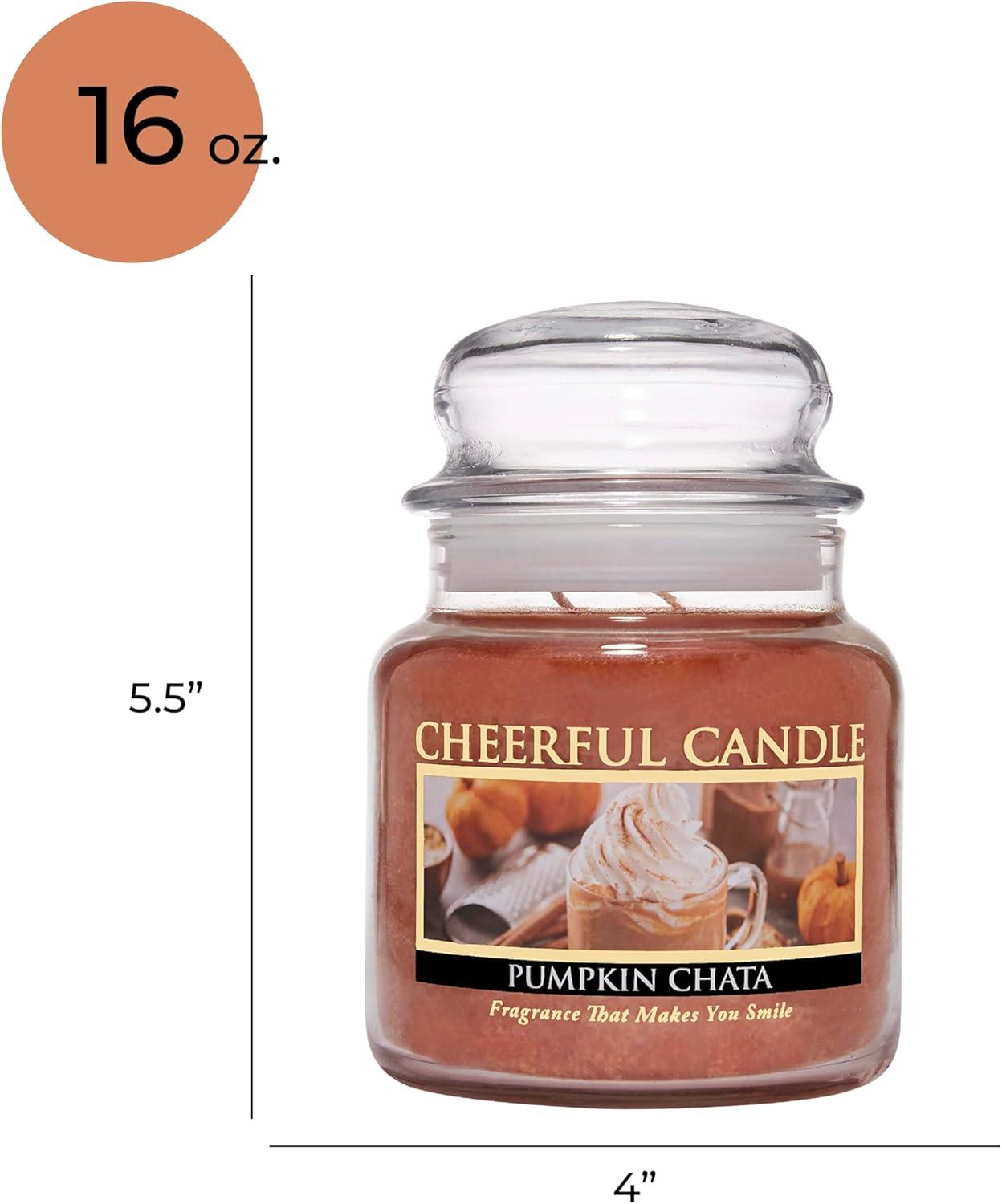 Pumpkin Chata Scented Glass Jar Candle with Lid, 16 oz