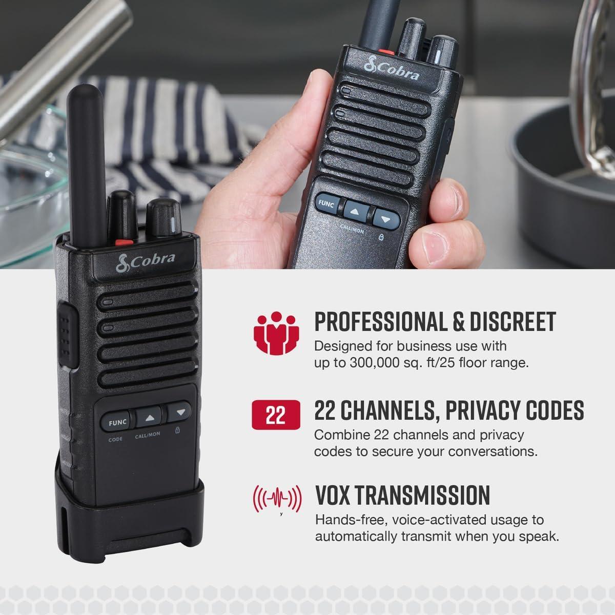 Cobra PX650 Pro Business 42-Mile-Range 2-Way Radios (6 Pack) in Black