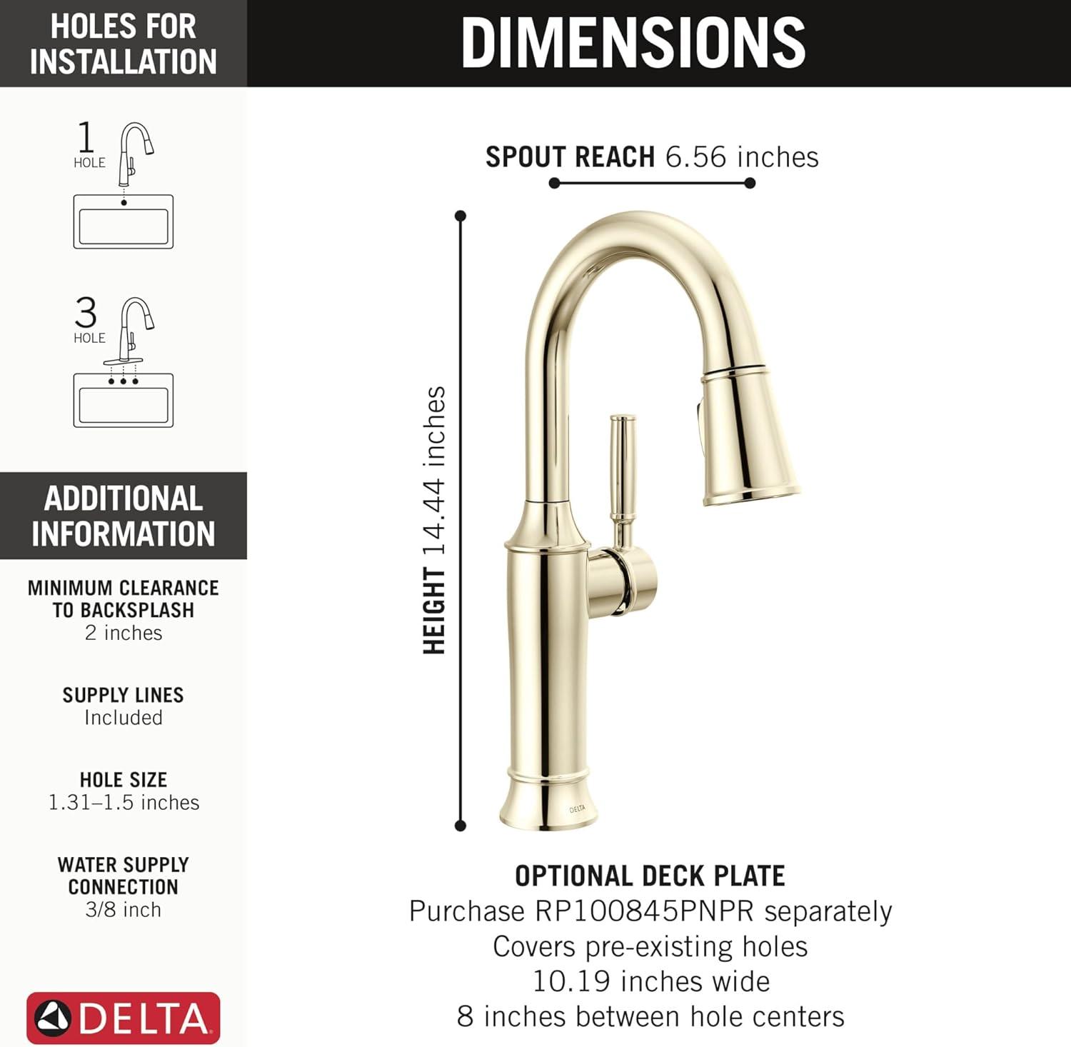 Polished Nickel Single Handle Pull-Out Spray Bar Faucet