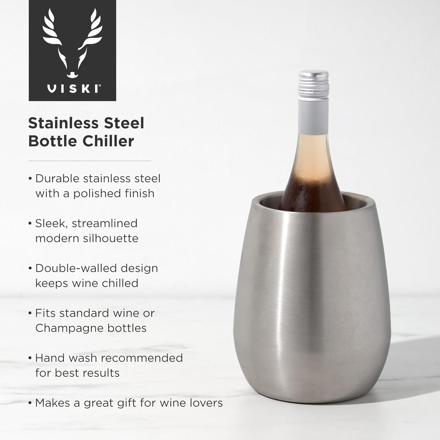 Viski Harrison Stainless Steel Bottle Chiller
