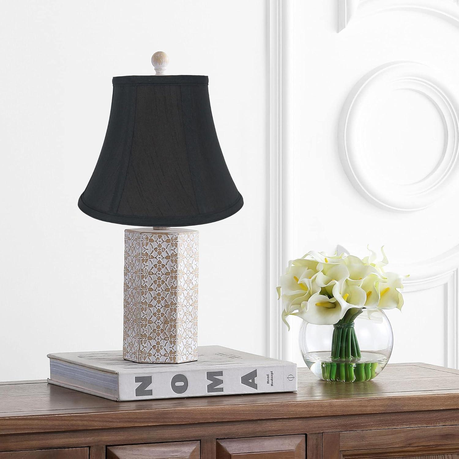 Faux Silk Bell Lamp Shade, 5 inch Top, 9 inch Bottom, 7 inch Slant Black Set of 2